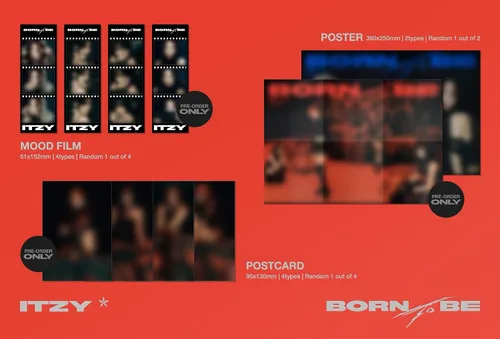 Vista 3 de ITZY - BORN TO BE versión estándar CD+Beneficio de preventa (Negro ver.)