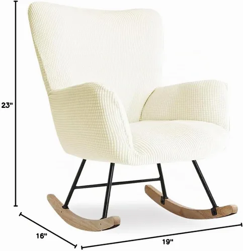 Vista 8 de Funda para silla mecedora de guardería, fundas elásticas para silla de lectura, funda de jacquard moderna para silla de lectura, protector para sala