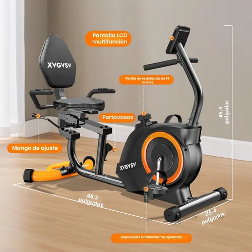 Vista 7 de Recumbent Exercise Bike for Home, Recumbent Stationary Bikes for Seniors