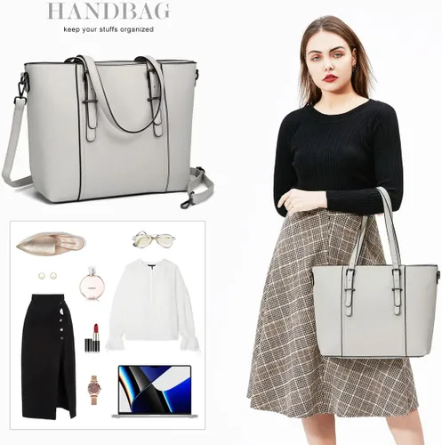 Vista 6 de Bolsas estilo cartera y bolsos estilo tote y de hombro para mujer con asa superior.