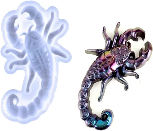 Vista 11 de Moldes de silicona de resina para colgar en la pared, adorno decorativo de arte animal, molde de fundición Gecko para resina epoxi, moldes de resina