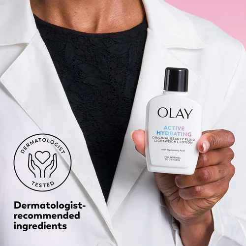 Vista 6 de Olay Hidratante Facial, Loción Fluida de Belleza Hidratante Activa, Hidratante Facial Original, 4 Oz. (Paquete de 2)