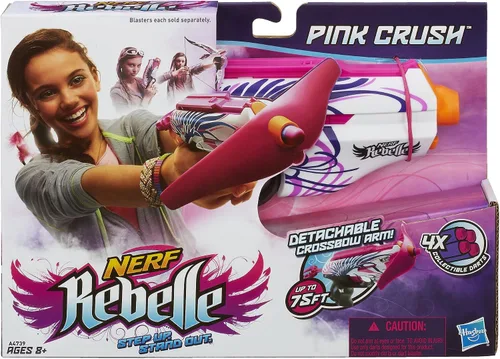Vista 2 de Pistola Nerf Crush Blaster, rosa