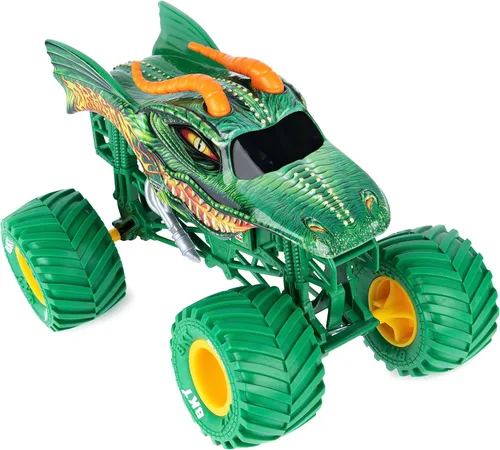 Vista 4 de Monster Jam, Camión Monstruo Dragón Oficial, Vehículo de Colección Fundido a Presión, Escala 1:24, Juguetes para Niños Varones de 3 Años en Adelante