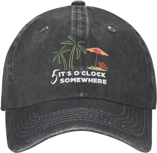 Vista 6 de 5 Oclock Somewhere Hat Its 5 O' Clock Somewhere Cap for Men Dad Hats Funny Cap Azul marino