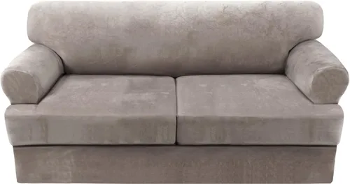 Vista 40 de H.VERSAILTEX Funda para sofá de 2 piezas, fundas para sillón con cojines en forma de T, funda para sofá de terciopelo grueso, protector de muebles