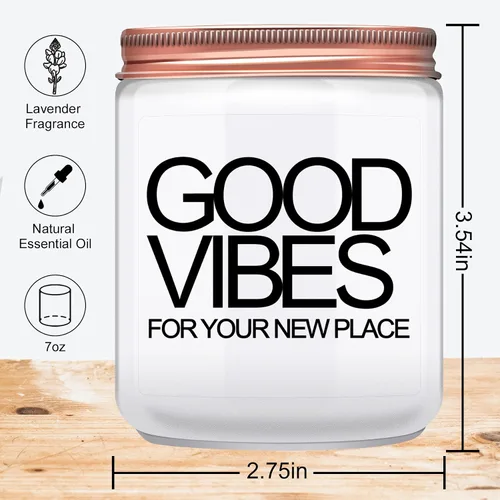 Vista 6 de Regalos de inauguración de la casa, regalos para el nuevo hogar, velas Good Vibes, New House Essentials, los mejores regalos para mujeres, parejas