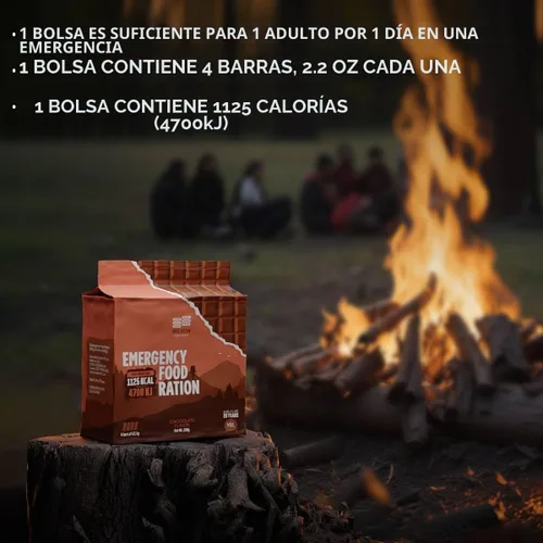 Vista 3 de Suministro de alimentos de emergencia - Ración de supervivencia de chocolate - 20 años de vida útil - 1 día