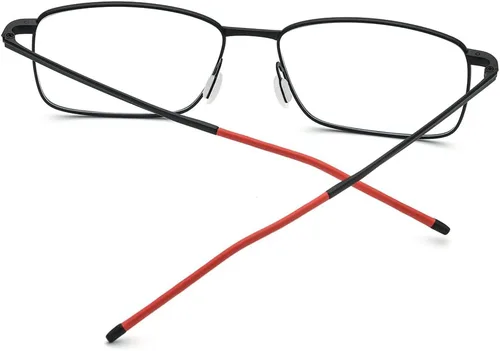 Vista 6 de FONEX Marco de lentes de titanio para hombre, lentes cuadrados sin marco de miopía óptica 8557