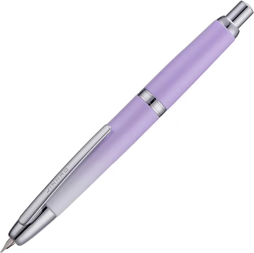 Vista 62 de Jinhao 10 Press Pluma estilográfica con caja, punta mediana retráctil de oro mate cepillado con juego de convertidor de tinta (clip dorado)