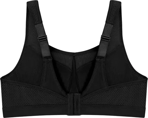 Vista 5 de Full Figure Plus Size High Impact Wonderwire Sports Bra Underwire #9066 Negro
