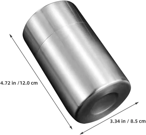 Vista 2 de Airtight Tea Storage Canister 2pcs Stainless Steel Double Lid