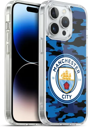 Vista 88 de Head Case Designs Funda de gel con licencia oficial del Manchester City Man City FC Blue Moon Badge Camou [protección de grado militar] compatible