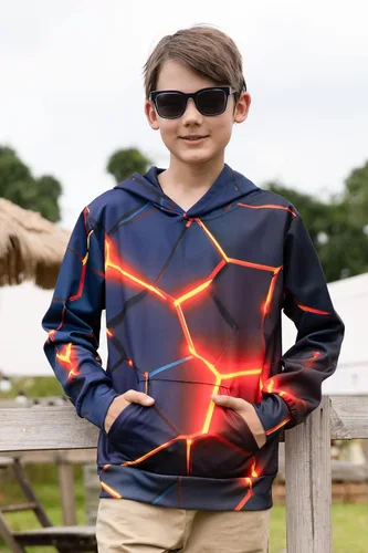Vista 2 de Unicomidea - Sudadera con capucha y estampado 3D para niños y niñas de 6 a 16 años