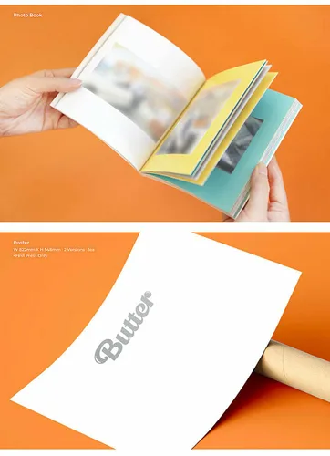 Vista 3 de BTS [ BUTTER ] Album [ PEACHES ] VER. CD+Photo Book+2 Lyrics Card+Instant Photo Card+Photo Stand+Folded Message Card+Graphic Sticker+Photo Card+1