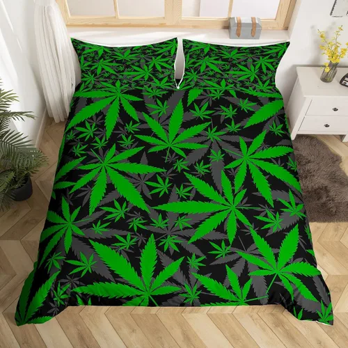 Vista 13 de Feelyou - Funda de edredón con estampado de auriculares, juego de ropa de cama con temática musical, patrón geométrico musical, funda de edredón
