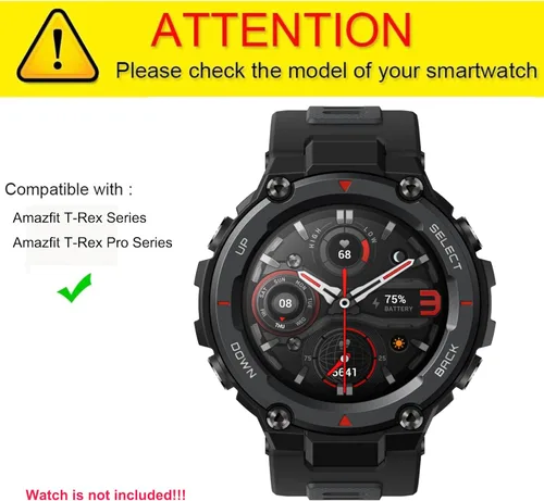 Vista 3 de Correa de repuesto de nailon compatible con Huami Amazfit T-Rex A1918 Smartwatch