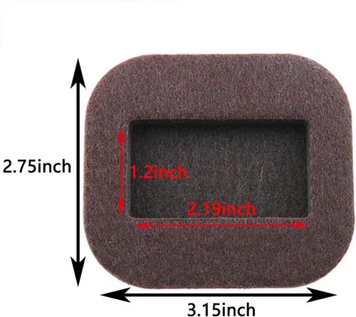 Vista 2 de Tapón de rueda para muebles, 6 uds. Copa de ricino rectangular de fieltro marrón para silla de oficina, tapón para patas de silla, almohadillas