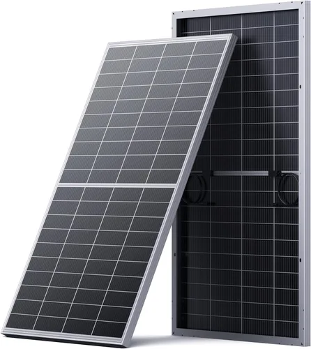 Vista 12 de Panel solar bifacial de 450 W, monocristalino tipo N 16BB, doble vidrio, diseño de módulo dual antisombra, hasta 25.6% de eficiencia de conversión