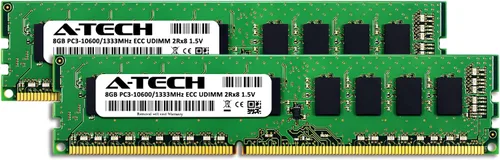 Vista 2 de A-Tech Kit de 16 GB (2 x 8 GB) memoria RAM para Supermicro X10SLL-F - DDR3 1333 MHz PC3-10600 ECC Unbuffered UDIMM 2Rx8 1.5 V - Servidor