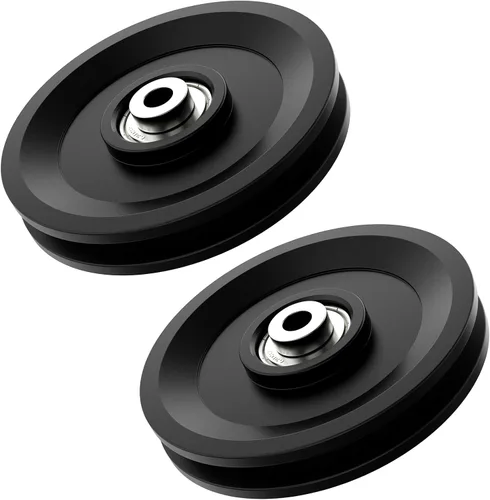 Vista 8 de Rueda de polea de cable de 115mm/4.5", accesorio universal de polea de rodamiento de nailon para gimnasio, sistema de polea de peso de reemplazo
