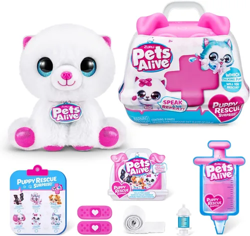 Vista 9 de Pets Alive Pet Shop Surprise Serie 2 (cachorro) de ZURU, suave juguete de peluche interactivo electrónico, habla y repite (Speak and Repeat)
