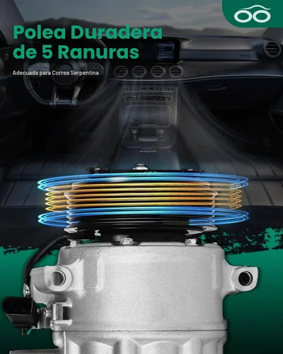 Vista 5 de SCITOO Compresor de aire acondicionado para Volkswagen Jetta 2016-2018, Compresor de aire acondicionado para Volkswagen Passat 2016-2018