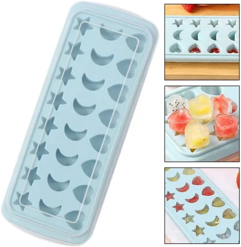 Vista 5 de OSALADI Molde de silicona para cubitos de hielo de 24 cavidades, moldes de chocolate en forma de estrella, molde de jabón, moldes para hornear