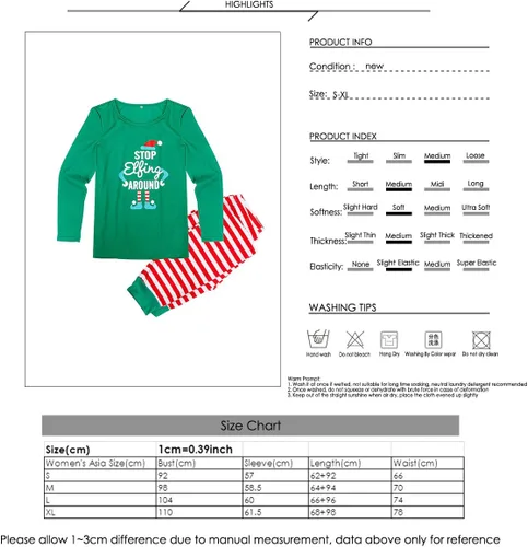 Vista 5 de Conjunto de pijama de Navidad a juego para papá, mamá, bebé y niños, ropa de dormir para el hogar