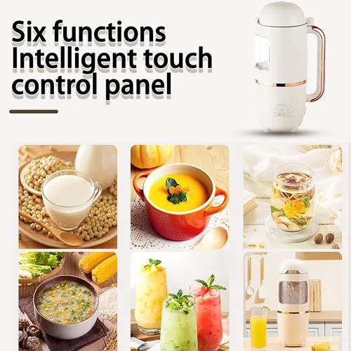 Vista 4 de Mini Blender, Automatic Nut Soy Milk Maker, 500W Smoothie Maker, 1000mL Portable Kitchen Juicer, 6/8/10/12H Preset Programs, Easy Clean, for