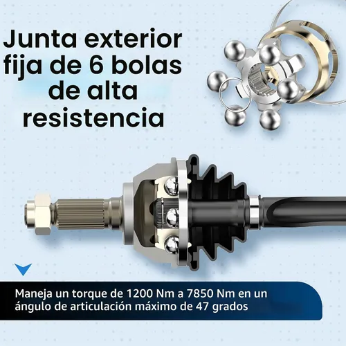 Vista 4 de 4WD Eje delantero CV para Chevy Trailblazer 2002-2009