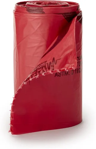 Vista 8 de McKesson Bolsas de riesgo biológico, 10 a 15 galones [250 unidades] Bolsa de residuos infecciosos peligrosos, grado hospitalario médico, rojo
