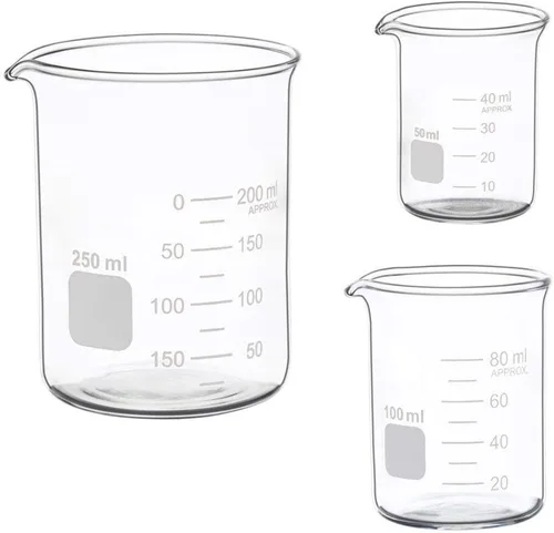 Vista 12 de Juego de vasos de vidrio de borosilicato de 4 piezas, 0.3-8.5 fl oz