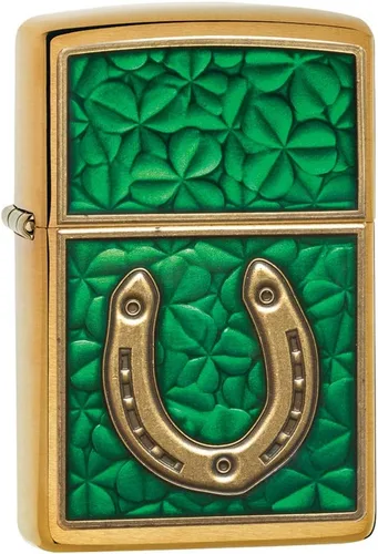 Vista 8 de Zippo Clover Design - Encendedor de bolsillo, cromo pulido, talla única (ZO24699)