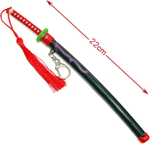 Vista 3 de caiydramy Llavero de anime Demon Slayer Sword Mini Katana Key