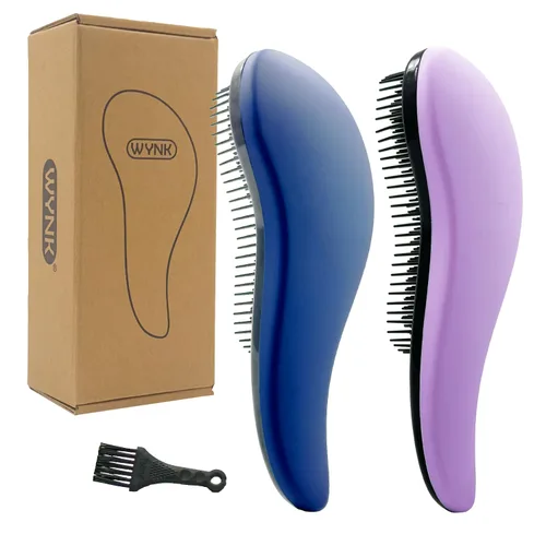 Vista 14 de WYNK Cepillo desenredante para adultos y niños, peine desenredante, herramientas y aparatos de peinado para cabello