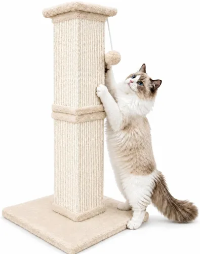 Vista 22 de Rascador para gatos de interior, rascador de sisal para gatos de 32 Beige