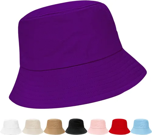 Vista 17 de NPQQUAN Bucket Hats for Men Woman Packable Foldable Sun Hats for Women Beige