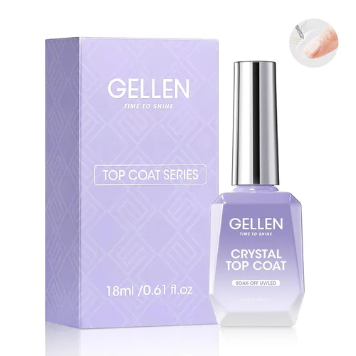 Vista 14 de GELLEN - Capa superior de gel cromado, para esmalte de gel en polvo de uñas, curado UV