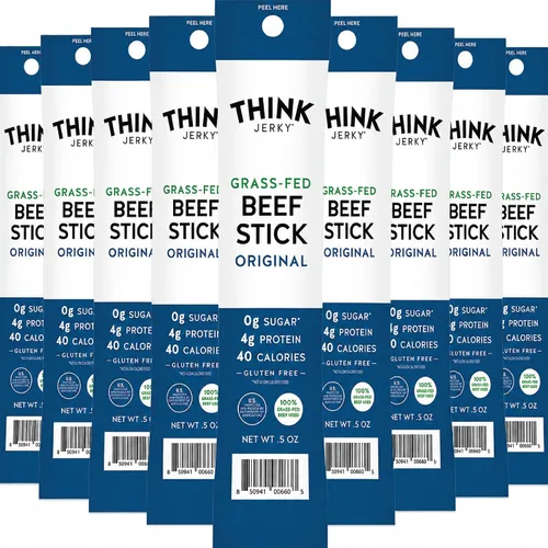 Vista 12 de Think Jerky x Pat's King of Steaks - Palitos oficiales de carne de res con sabor a cheesesteak, edición limitada, bocadillos de carne de res