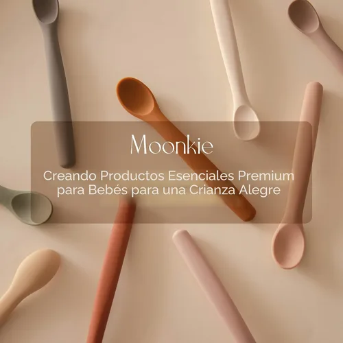 Vista 8 de Moonkie Juego de 4 cucharas de silicona para bebé, cucharas para niños pequeños para autoalimentación de 6 meses, cucharas de alimentación de dos