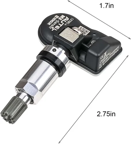 Vista 9 de Autel Sensores TPMS, sensor Mx programable para presión de neumáticos, 315 MHz + 433 MHz, nivel OE de presión (8 piezas, válvulas de metal)