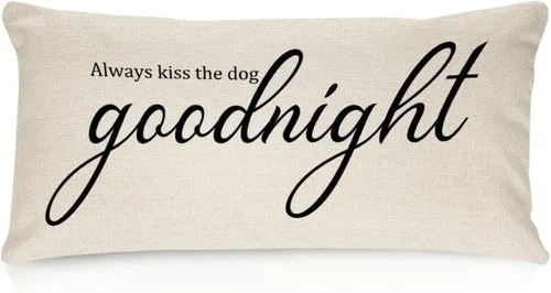 Vista 7 de Sweet Dreams - Fundas de almohada lumbar de lino y algodón de 12 x 18 pulgadas, funda de almohada rectangular decorativa de granja, divertida