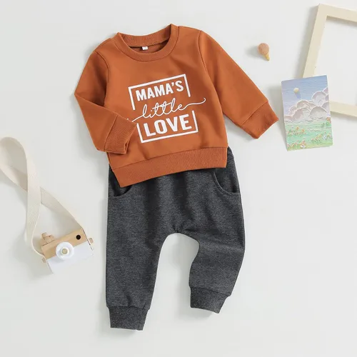 Vista 2 de Conjunto de sudadera de manga larga para bebé niño y niño pequeño