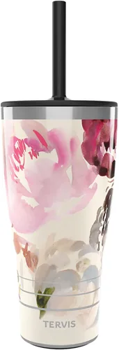 Vista 11 de Tervis Kelly Ventura - Colección Floral hecha en Estados Unidos Vaso aislado de doble pared para viajes mantiene las bebidas frías y calientes, 24