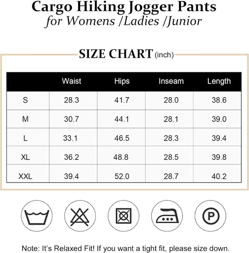 Vista 6 de Versatile Women's Joggers Hiking Pants - Quick Dry with Cargo Pockets for Athletic, Workout, Scrubs and Outdoor in Summer