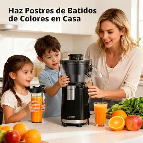 Vista 2 de QIBOX Máquina de Conos de Nieve y Licuadora de Batidos 2 en 1, Potente Máquina de Hielo Raspado de 700W, Máquina de Granizados, Preparador