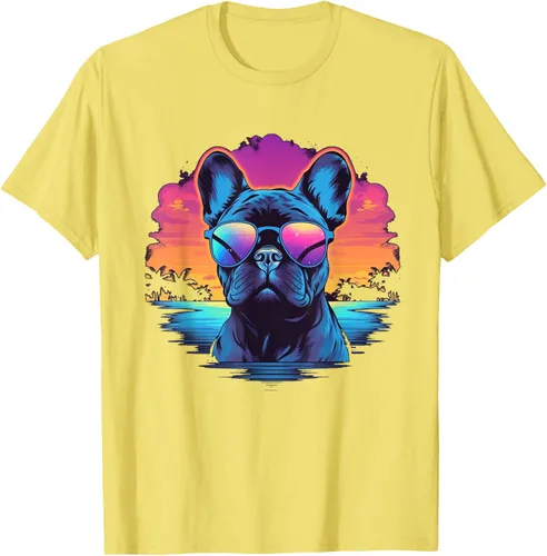 Vista 25 de Camiseta de perro Bulldog Francés para hombres y mujeres, Negro