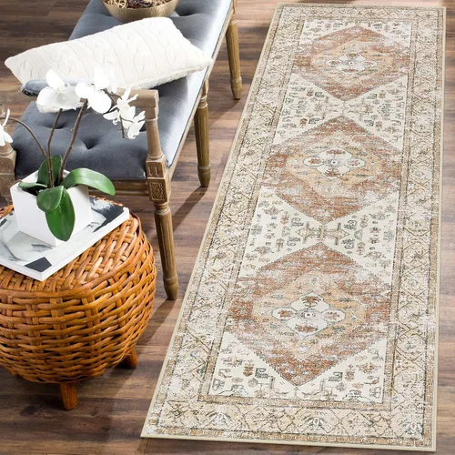 Vista 20 de Beeiva Alfombra bohemia lavable de 2 x 3 pulgadas, tapete ultra fino para puerta de entrada interior, tapete antideslizante para puerta delantera