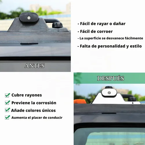 Vista 2 de PIUGILH Soporte de techo de acero inoxidable compatible con Hummer H2 2003-2009, adhesivo para soporte de techo de coche